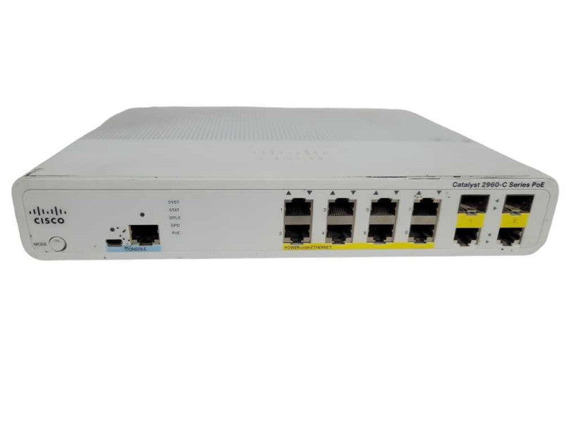 Cisco Catalyst WS-C2960C-8PC-L 8-Port PoE Fast ethernet Switch !