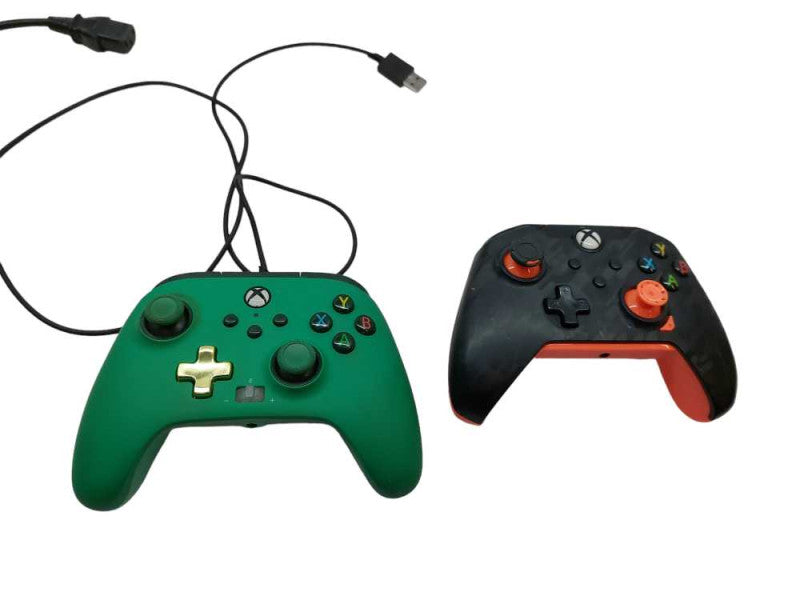 Bundle of 2 Xbox Controllers, Power A & PDP Knock off ( for Parts )  =