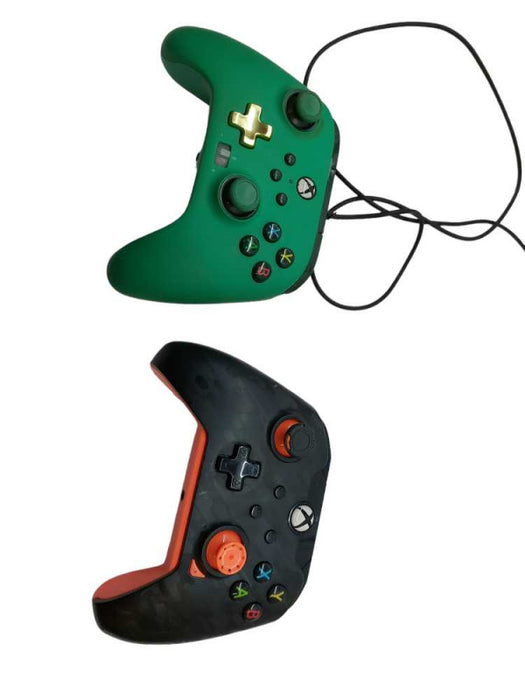 Bundle of 2 Xbox Controllers, Power A & PDP Knock off ( for Parts )  =