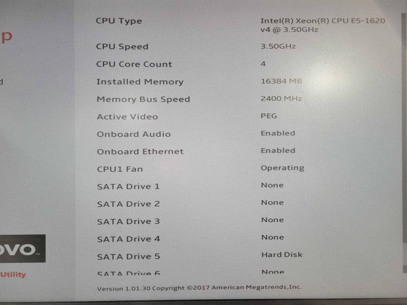 Lenovo Thinkstation P510 Xeon E5-1620 V4 @ 3.70ghz / 16gb ram / Quadro K2200 !