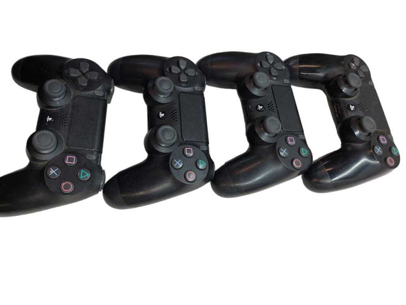 Bundle of 4 Sony Playstation 4 Black Controllers ( for Parts )  =