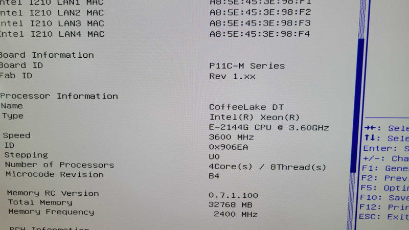 Intel Xeon E-2144G | ASUS P11C-M/4L | 32GB RAM | 2xM.2 | I/O %