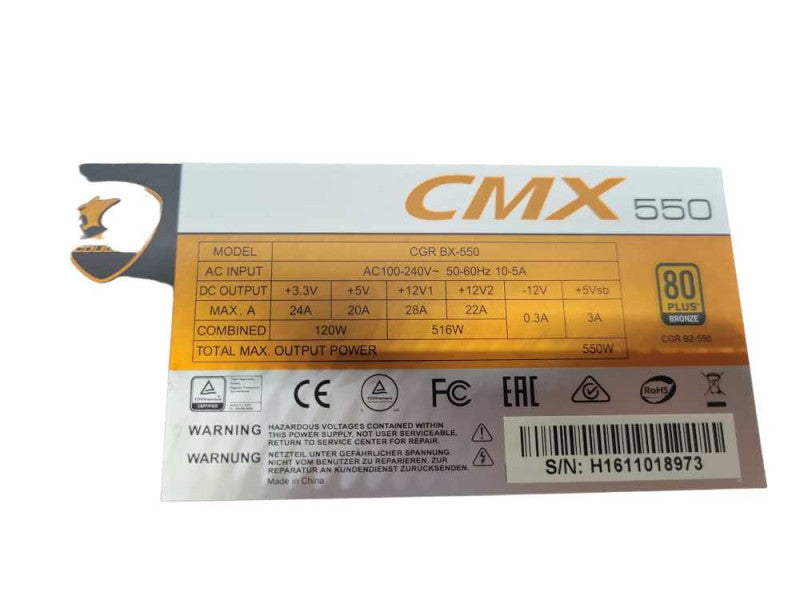 COUGAR CMX 550 - 550W Semi-Modular PSU ( CGR BX-550) %
