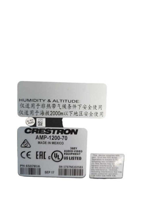 Crestron AMP-1200-70 PN: 6507816 =