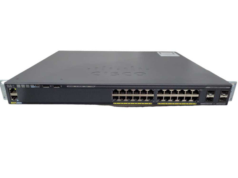 Cisco WS-C2960X-24PS-L | 24-Port Gigabit PoE+ 370W Switch | Factory Reset !