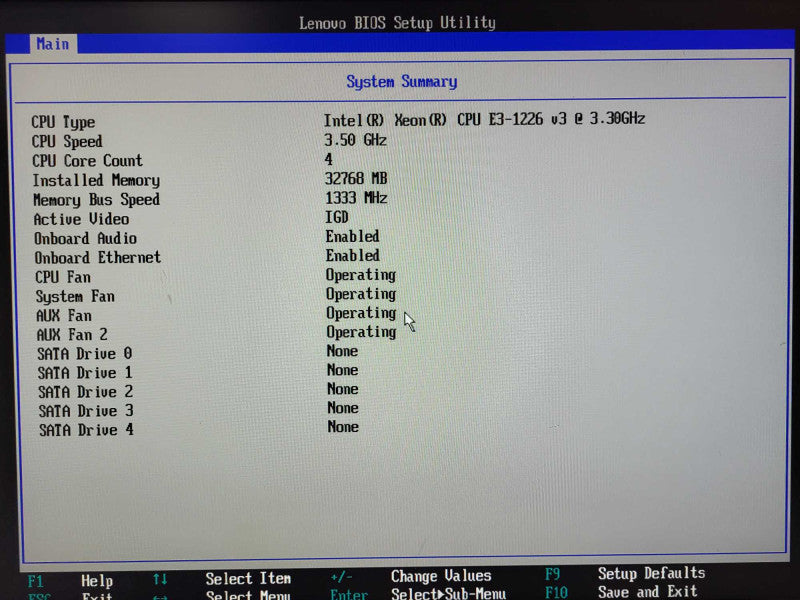Lenovo ThinkServer TS140 | Xeon E3-1226 v3 @ 3.3GHz 32GB Ram No HDD/OS $