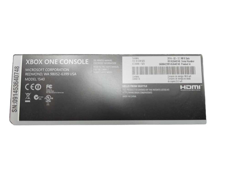 Microsoft Xbox One Model: 1540 with 2 Controllers & Kinect Sensor Camera  =