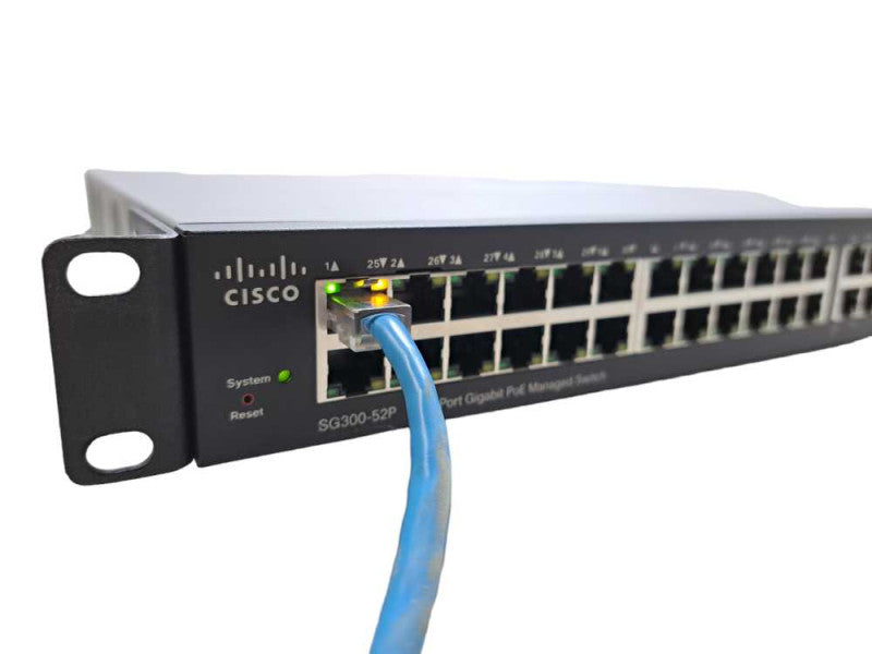 Cisco SG300-52P | 52-Port Gigabit 10/100/1000 PoE+ Managed Switch )