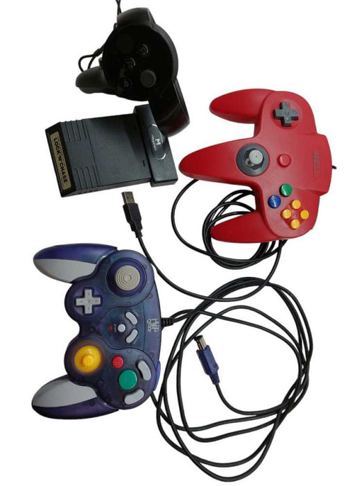 Mixed Controller Bundle with 1982 Atari Game : Lock N\\' Chase  =