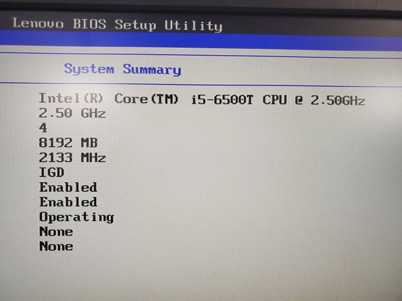 Lenovo M700 USFF, i5-6500T 8GB DDR4 No HDD Q|