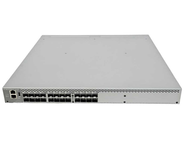 HP QW938A 684429-001 SN3000B 24/24 16GB HP-6505-24-0R 2x PSU  FC Switch Q_