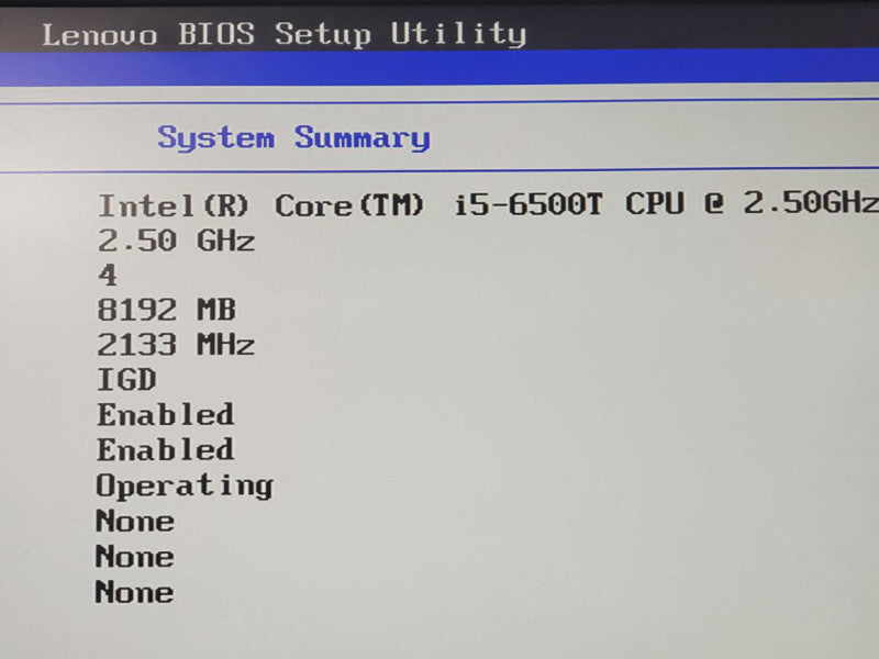 Lenovo M710 USFF, i5-6500T 8GB DDR4 No HDD |