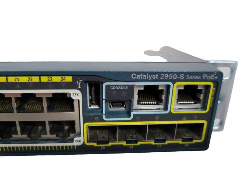 Cisco WS-C2960S-24PS-L | 24 Port Gigabit 370W PoE+ Network Switch !