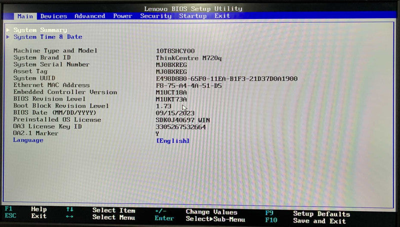 Lenovo M720q USFF, Core I5-8400T 1.7GHz, 16GB DDR4, 256GB NVMe, BT, Adapter