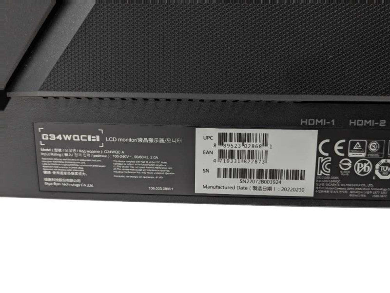Gigabyte G34WQC A  34\\\\\\" 144Hz Ultra-Wide Curved Monitor plz READ -