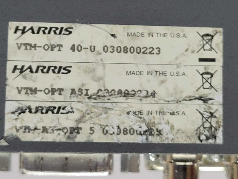 Harris videotek vtm series VTM-OPT waveform, READ _