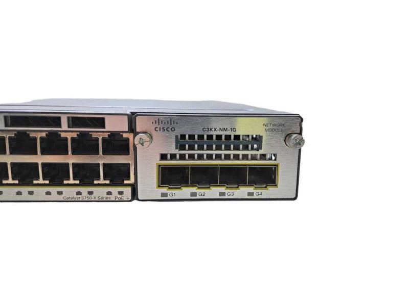 Cisco WS-C3750X-48P-S V04 | 48-Port Gigabit PoE+ Network Switch | 1x 715W PSU )