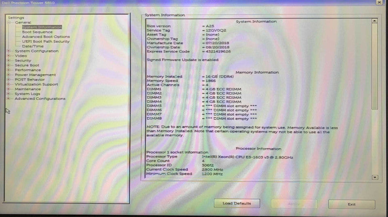Dell Precision T5810, Xeon E5-1603 v3 2.80GHz, 16GB DDR4, QUADRO K2200 GPU