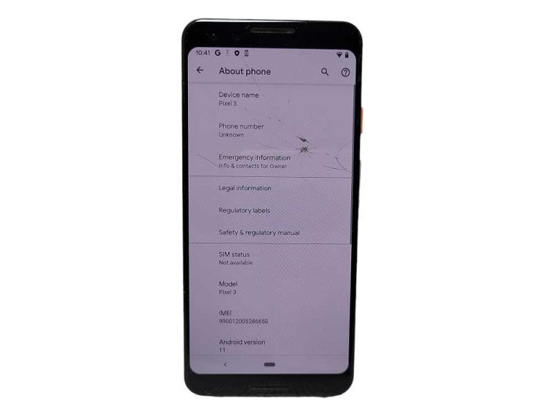 Google Pixel 3 64GB Black READ $