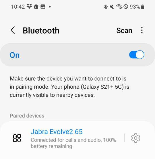 Jabra Evolve2 65 Stereo Bluetooth Wireless Headset. No USB Dongle _