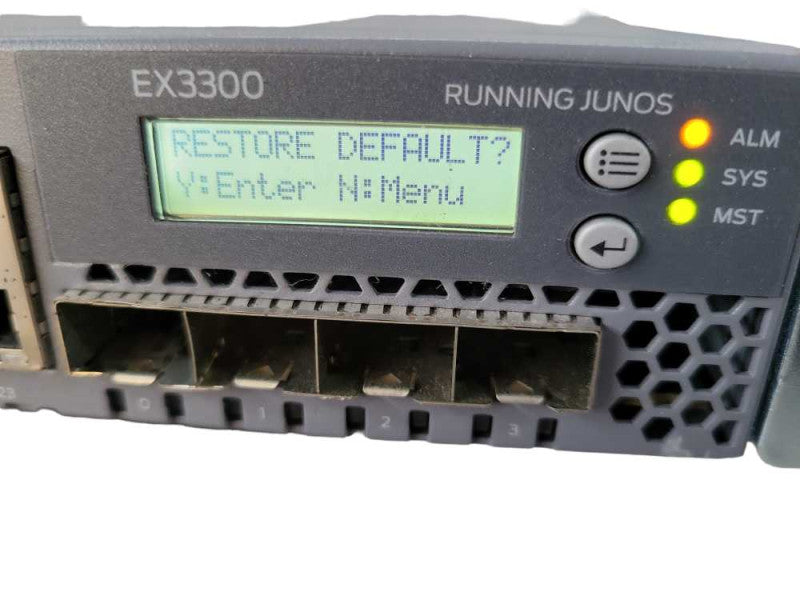 Juniper EX3300 EX3300-24T 24 Port Gigabit Switch Fact Reset !