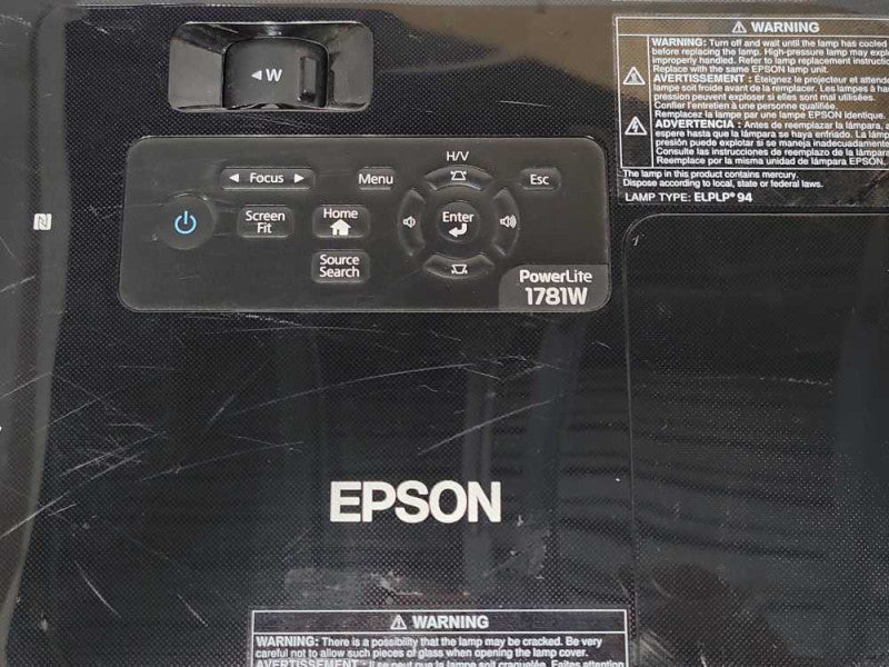 Epson PowerLite 1781W Projector, No Remote control, READ _