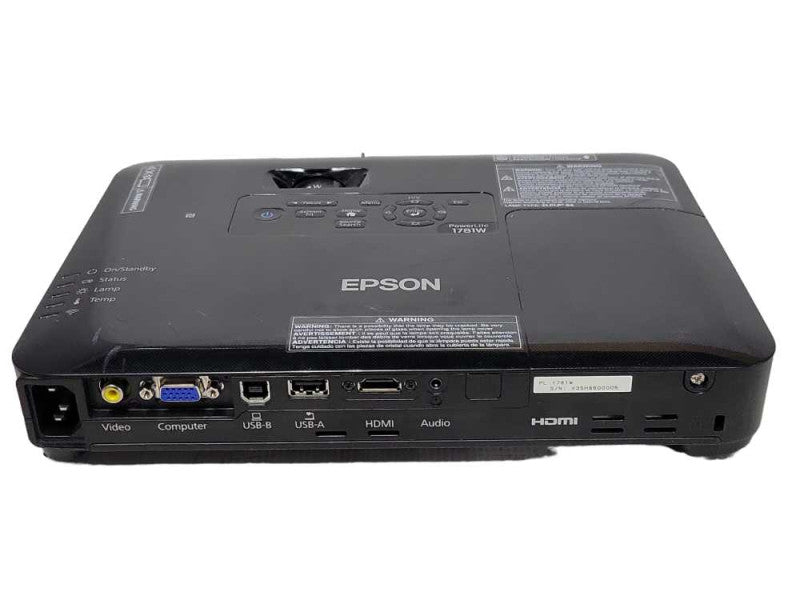 Epson PowerLite 1781W Projector, No Remote control, READ _