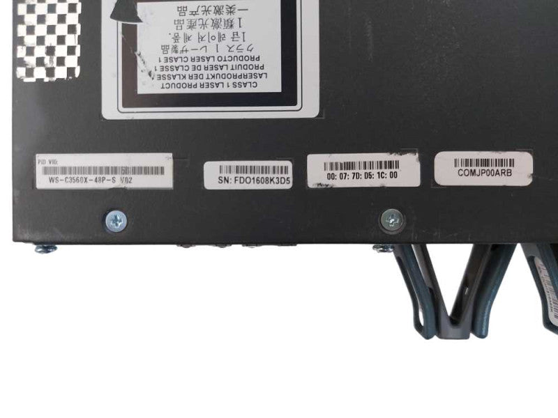Cisco WS-C3560X-48P-S, 48-Port Gigabit PoE+ Switch, 1x 715W PSU Q