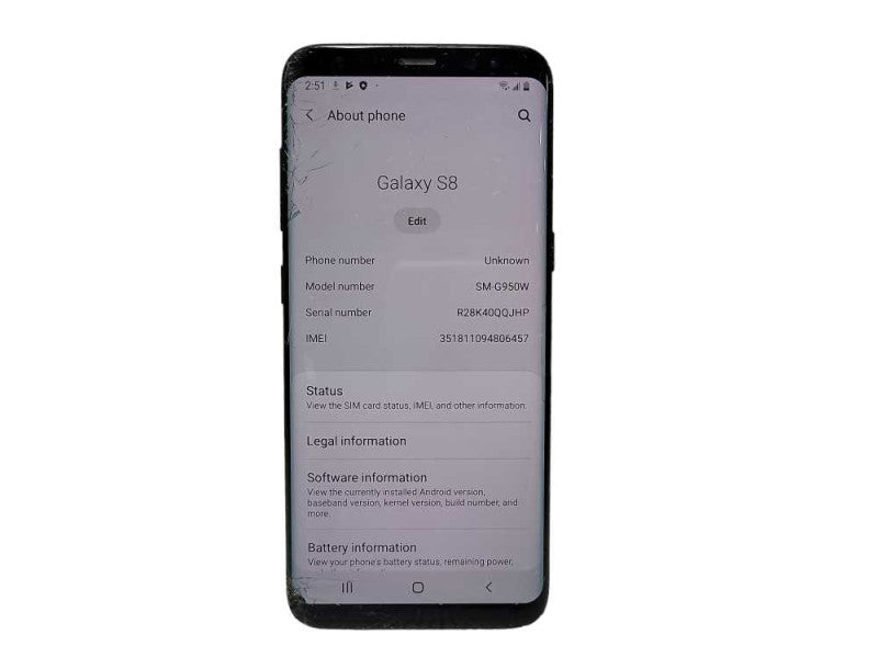 Samsung Galaxy S8 64GB (SM-G950W) - READ  $