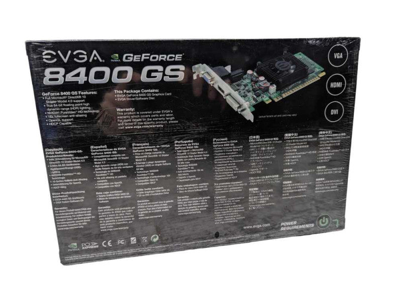 EVGA Nvidia GeForce 8400 GS 512MB DDR3 Low Profile Graphics Card  Q-