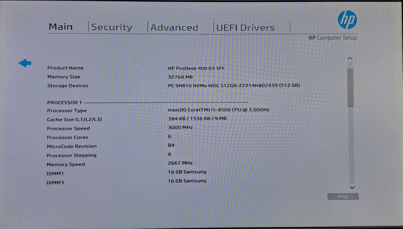 HP ProDesk 400 G5 SFF Desktop | i5-8500 @ 3.00GHz 32GB DDR4 512GB NVMe )