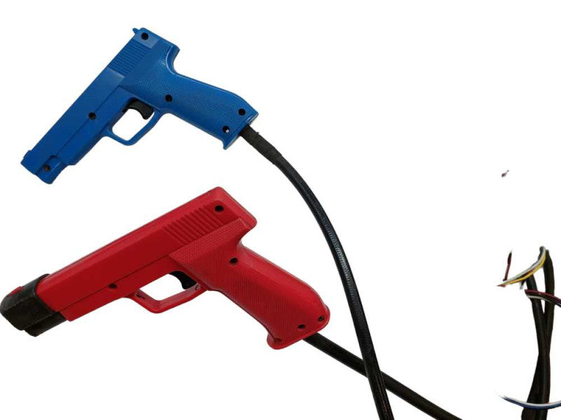 Old Vintage Shooter Stand-Up Arcade Machine Hand LightGuns w Wiring Harness   =