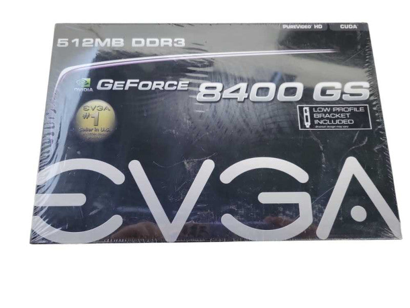 New EVGA Nvidia GeForce 8400 GS 512MB DDR3 Low Profile Graphics Card !