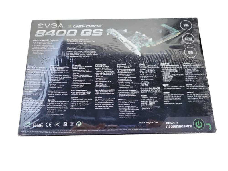 New EVGA Nvidia GeForce 8400 GS 512MB DDR3 Low Profile Graphics Card !