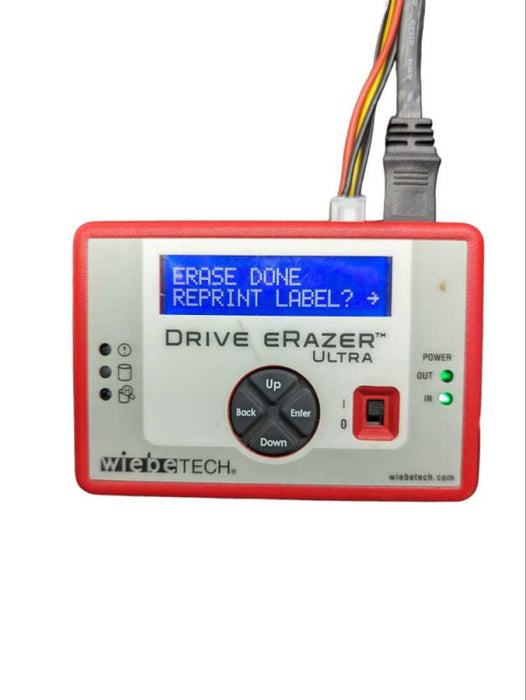 WiebeTech Drive eRazer Ultra Hard Drive Eraser with SMART data. -