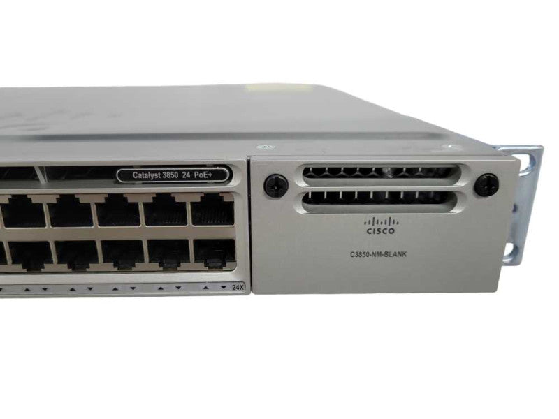 Cisco WS-C3850-24P-S V08 Gigabit PoE+ 1x PSU Network Switch !