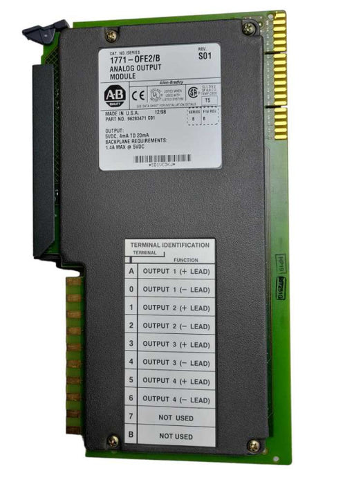 Allen-Bradley 1771-0FE2/B Analog Output Module Rev S01, READ _