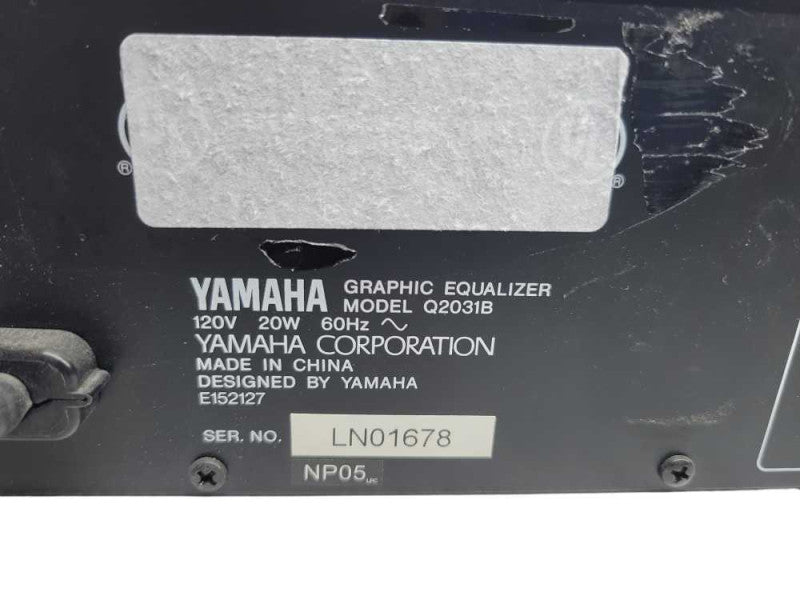 Yamaha Q2031B Graphic Equalizer Rack Mountable Professional Dual-Channel Unit %