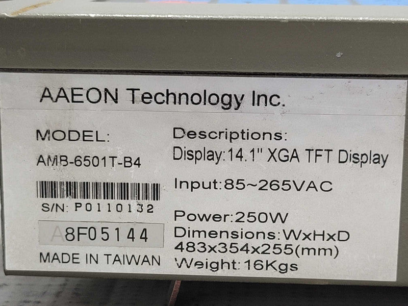 AAEON Technology AMB-6501T-B4 14.1\\\\\\" XGA TFT Display, READ _