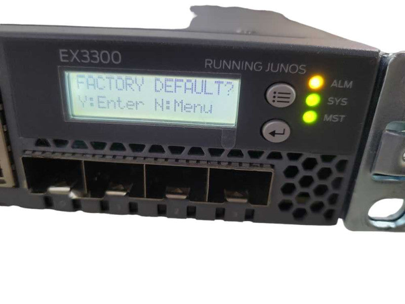 Juniper EX3300 EX3300-24T 24 Port Gigabit Switch Fact Reset !