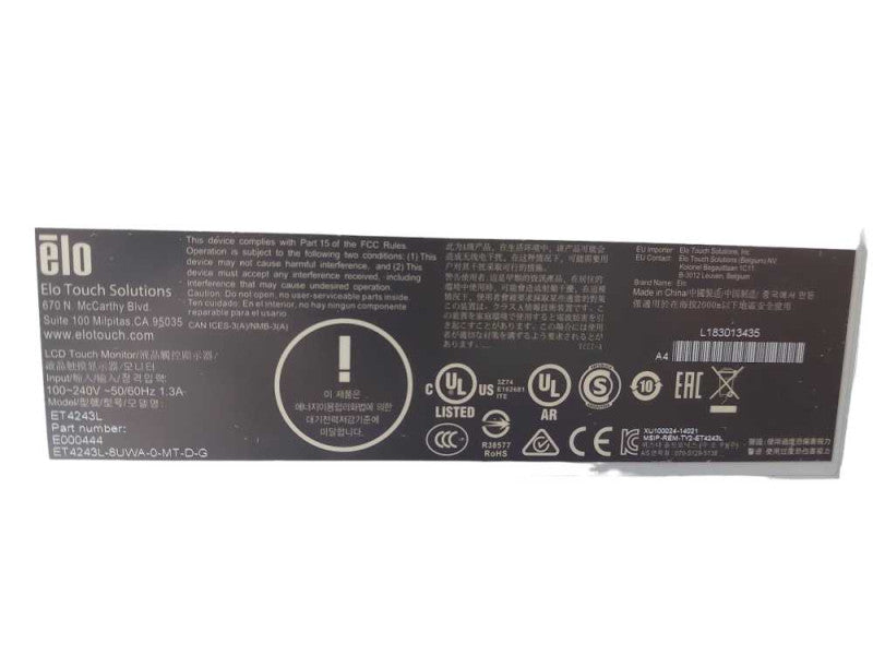 ELO Touch Solutions 42\\" Display Monitor Model: P420HVN02.1 =