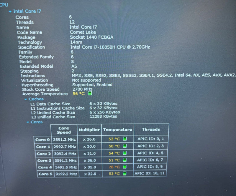 Dell Latitude 5551 Intel Core i7-10850H vPRO 16GB RAM 512GB SSD READ!