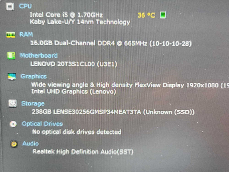 Lenovo ThinkPad X13| i5-10310U| 16GB DDR4| 256GB SSD Î² Lap200