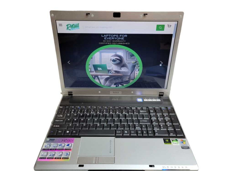Vintage Laptop MSI MegaBook M670| AMD Sempron 3400| 2GB DDR2| 750 GB HDD  Î²
