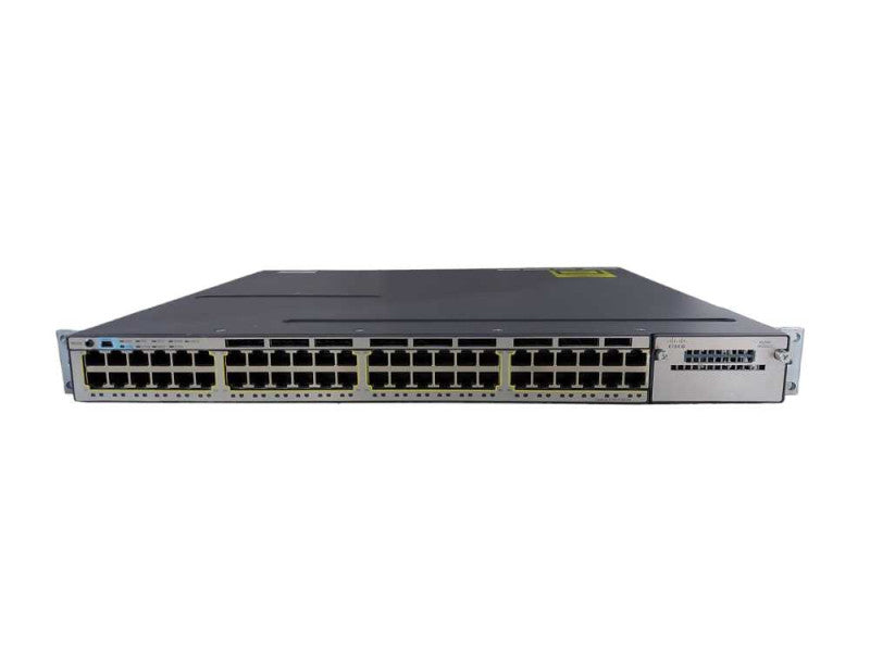 Cisco WS-C3750X-48T-L, 48x port Gigabit Switch, 2x 350w PSU, Fact Reset