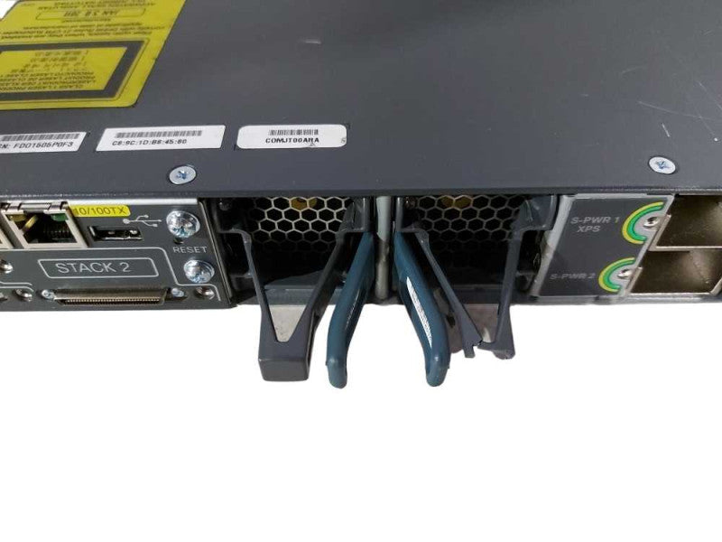 Cisco WS-C3750X-48T-L, 48x port Gigabit Switch, 2x 350w PSU, Fact Reset