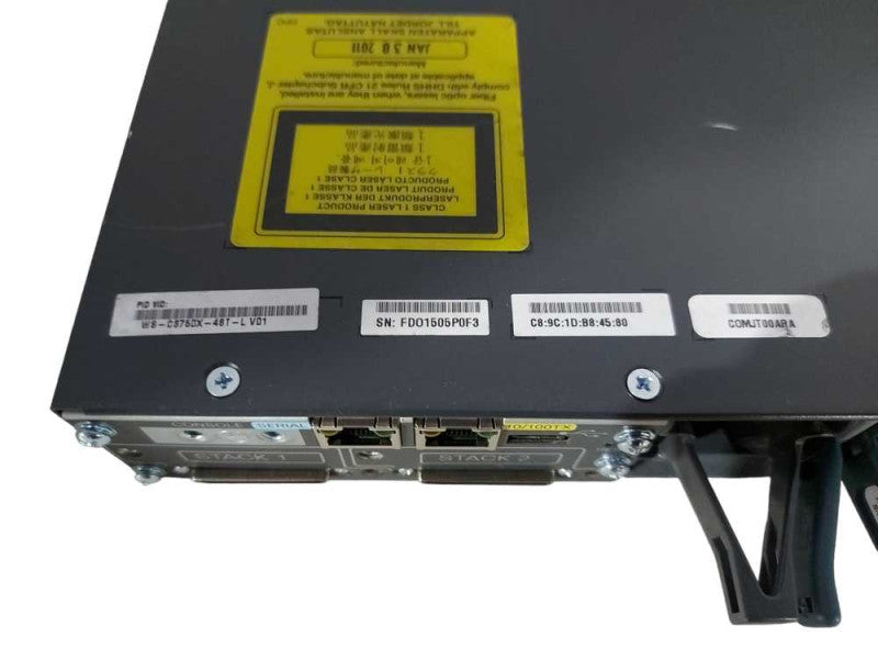 Cisco WS-C3750X-48T-L, 48x port Gigabit Switch, 2x 350w PSU, Fact Reset