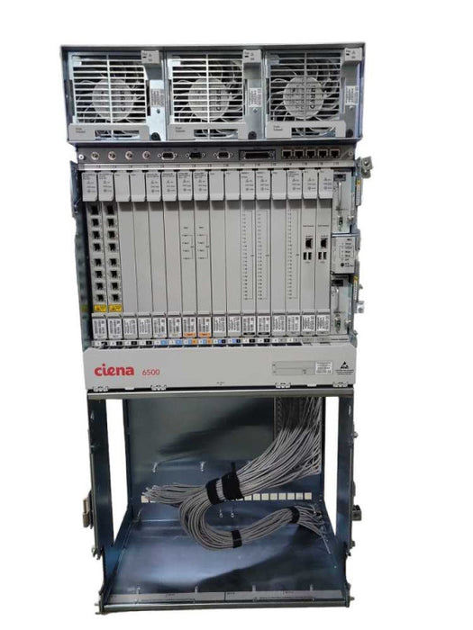 Ciena 6505 NTK503BDE5 004 16 Slot Chassis w/ 11x Cards, READ _