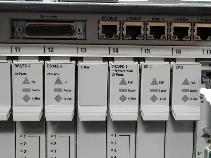 Ciena 6505 NTK503BDE5 004 16 Slot Chassis w/ 11x Cards, READ _