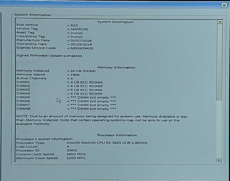 Dell Precision T5810, Xeon E5-1603 v3 2.80GHz, 16GB DDR4, QUADRO 600 GPU